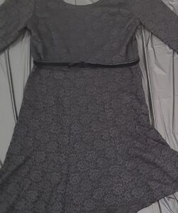 White House Black Market Gray Fit and Flare Dress